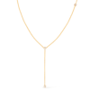 Colar Dourado Gravatinha com Pontos de Luz